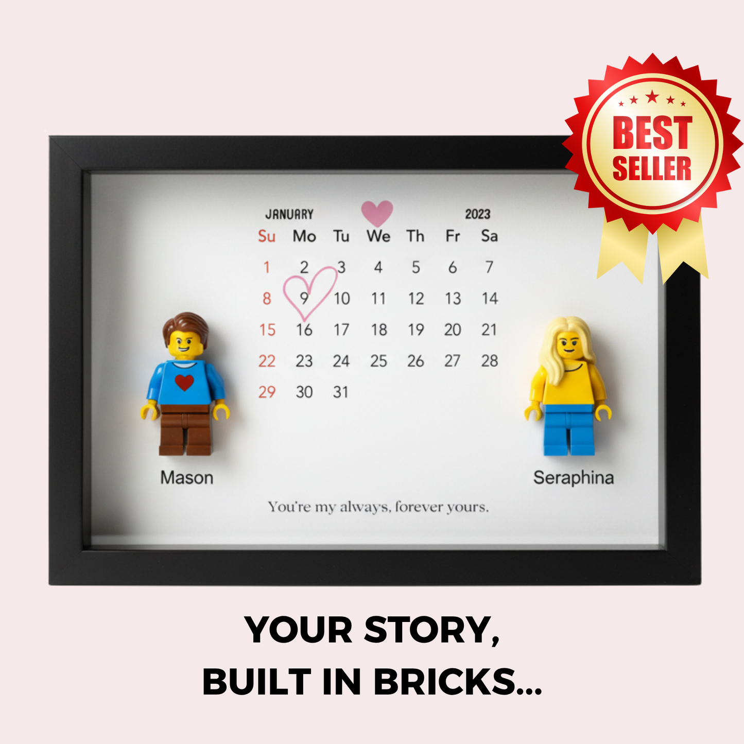 Custom LEGO® Frame 2-3 Minifigures 6x8 | MyMiniBrick - MyMiniBrick 
