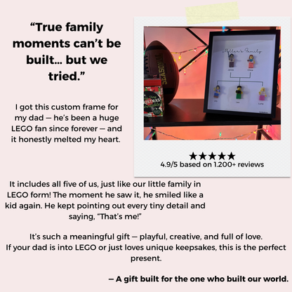 Custom LEGO® Frame  3-4 Minifigures 10x8 | MyMiniBrick - MyMiniBrick 