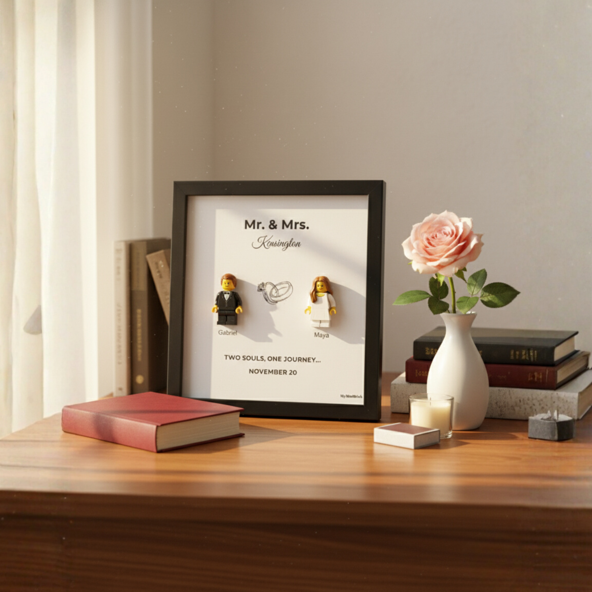 Custom LEGO® Frame  3-4 Minifigures 10x8 | MyMiniBrick - MyMiniBrick 