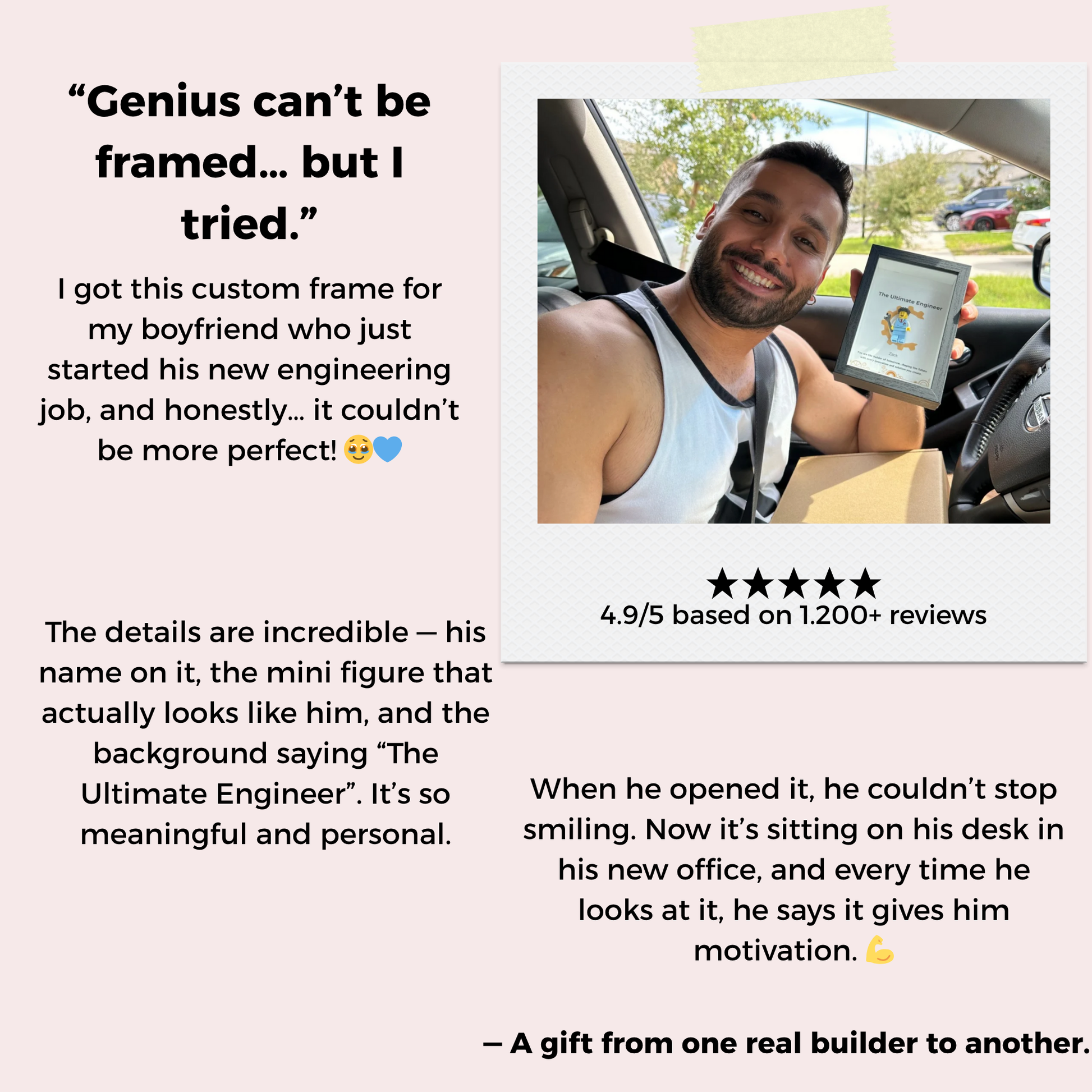 Custom LEGO® Frame  1-2 Minifigures 6x4 | MyMiniBrick - MyMiniBrick 