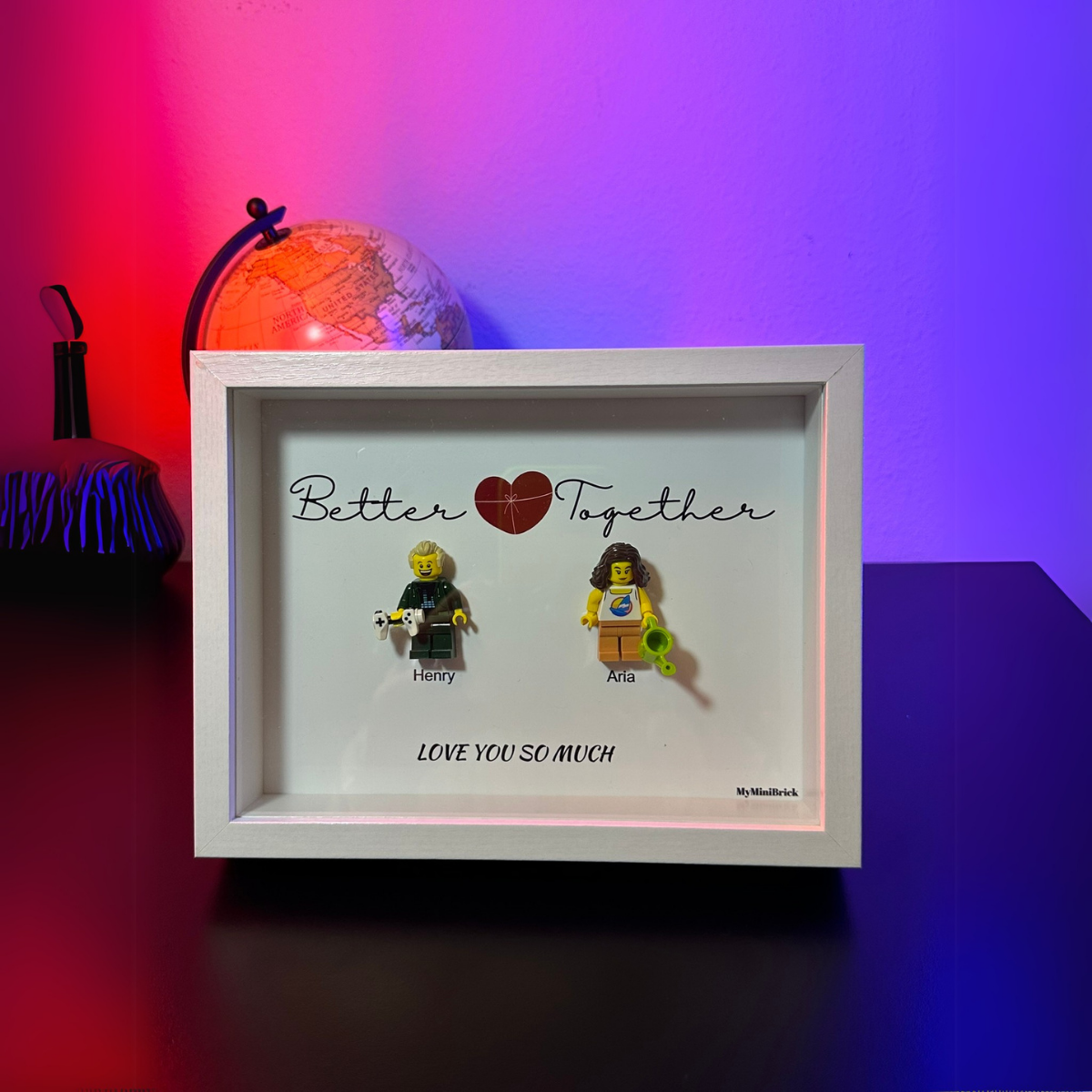 6x8 Frame Customizable 2-3 Minifigures - MyMiniBrick 