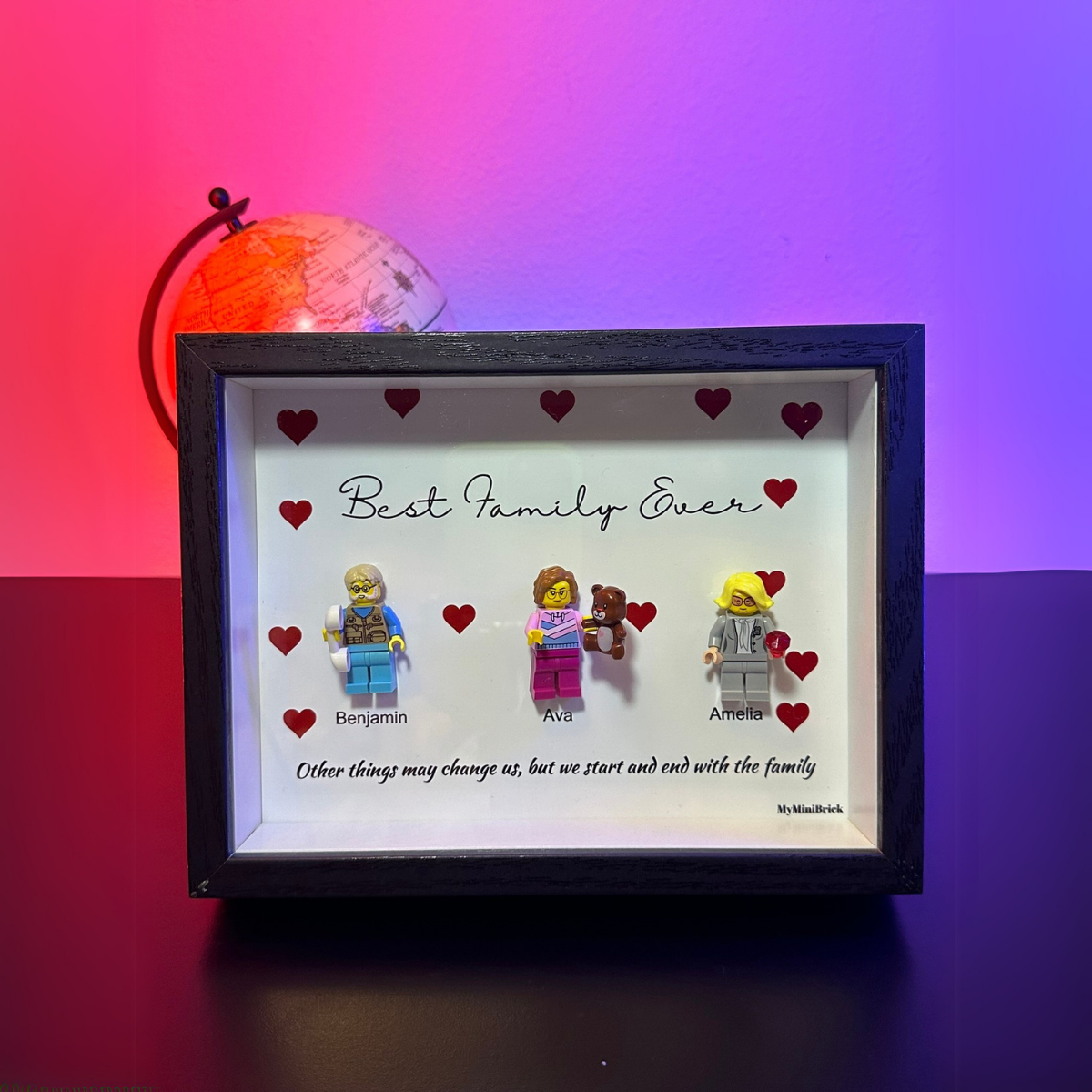 6x8 Frame Customizable 2-3 Minifigures - MyMiniBrick 